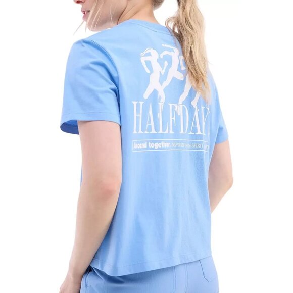 Halfdays Women's Short Sleeve T-Shirt Forget Me Not Blue Crew Neck Size XS - Picture 5 of 6